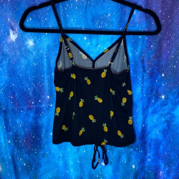 6/$40 Love Wins Black Cotton Tank Top with a Pineapple Printed Pattern - Size XS - Picture 5 of 6
